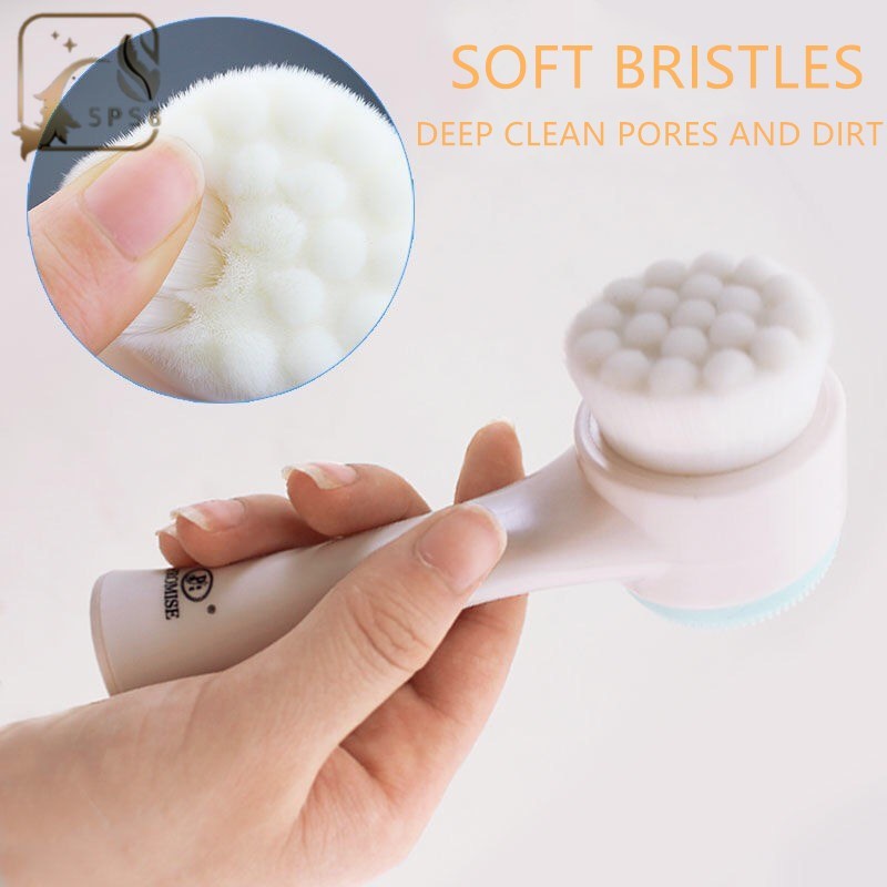 Silicone Facial Cleanser Brush Face Cleansing Massage Face Washing Product Skin Care Tool 3D