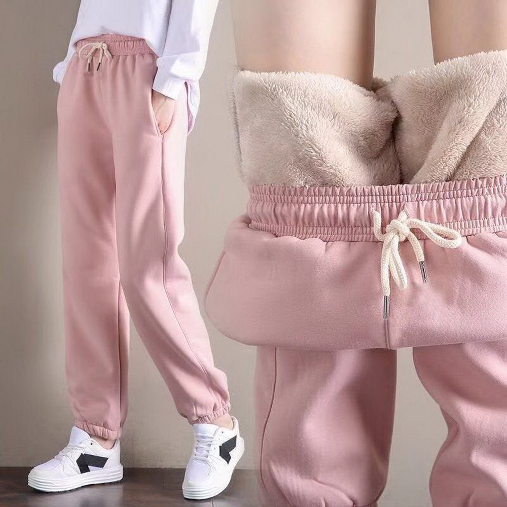 sherpa lined track pants