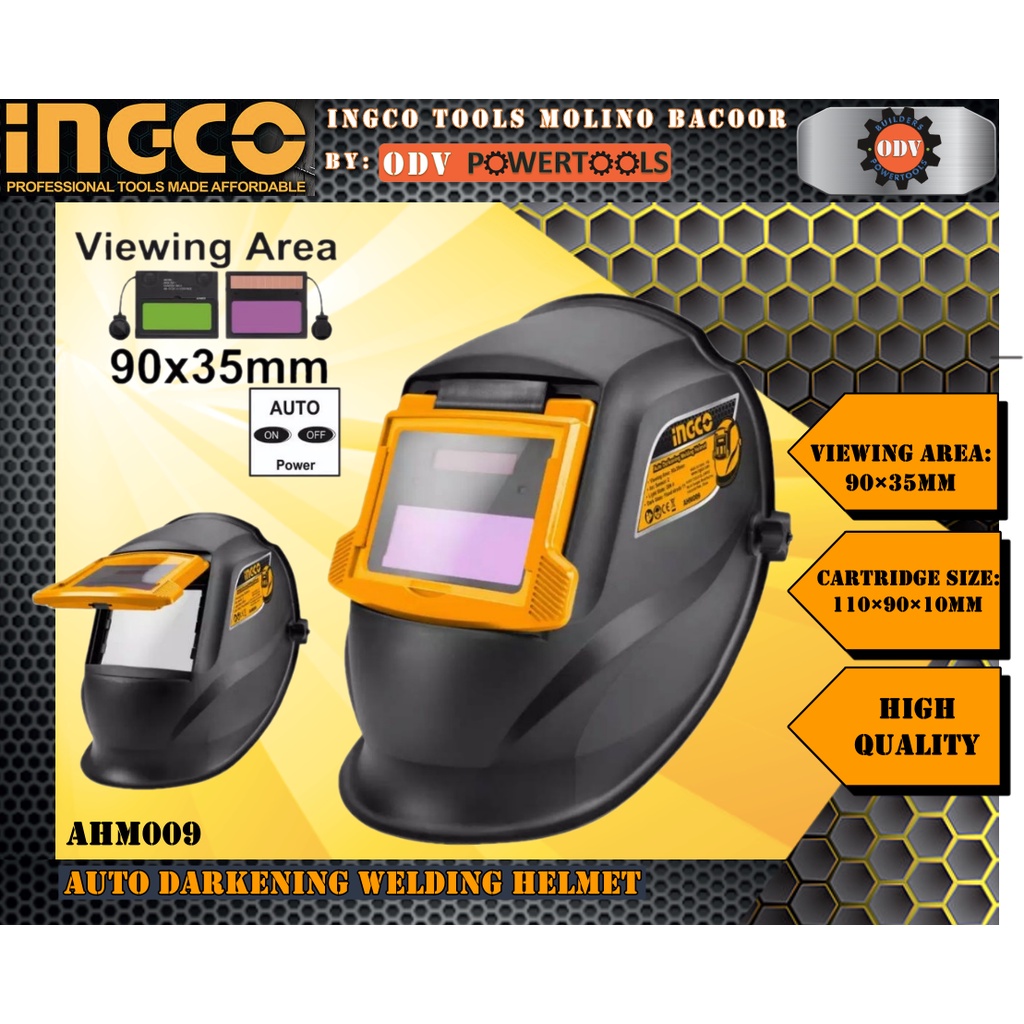 Ingco Ahm009 Auto Darkening Welding Helmet ~ Odv Powertools Shopee Philippines 2455