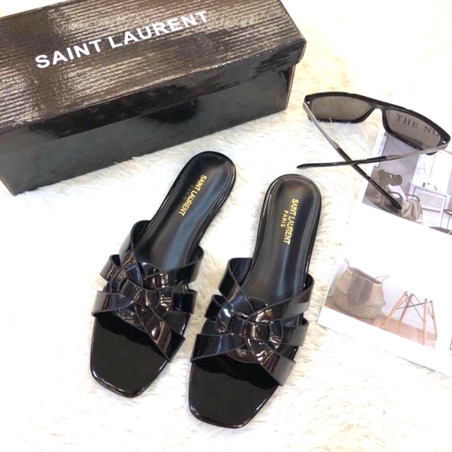 ysl flat sandals