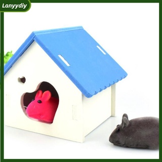 gd Trendy Hamster Wooden Nest Sleeping  House Home Luxury Cage Pet Diy Hideout Hut Toy Sports Climbing Frame Small #9