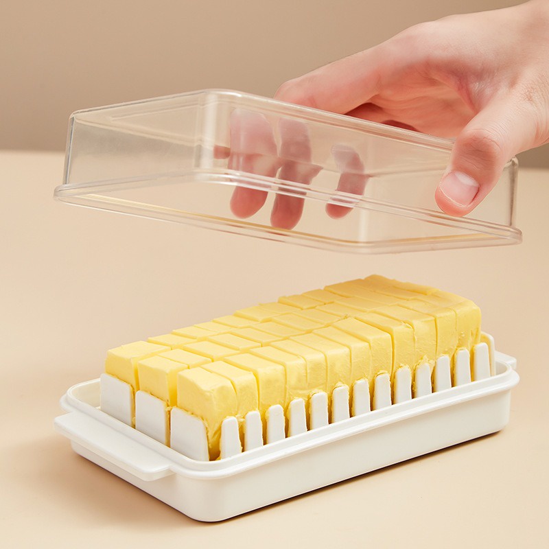 Butter Cutting Storage Box Even Size Cheese Preservation Container Removable and Washable Baking