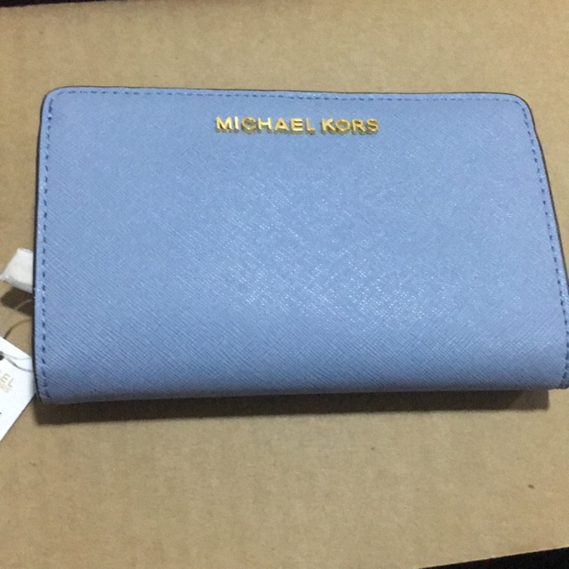 michael michael kors medium saffiano leather slim wallet