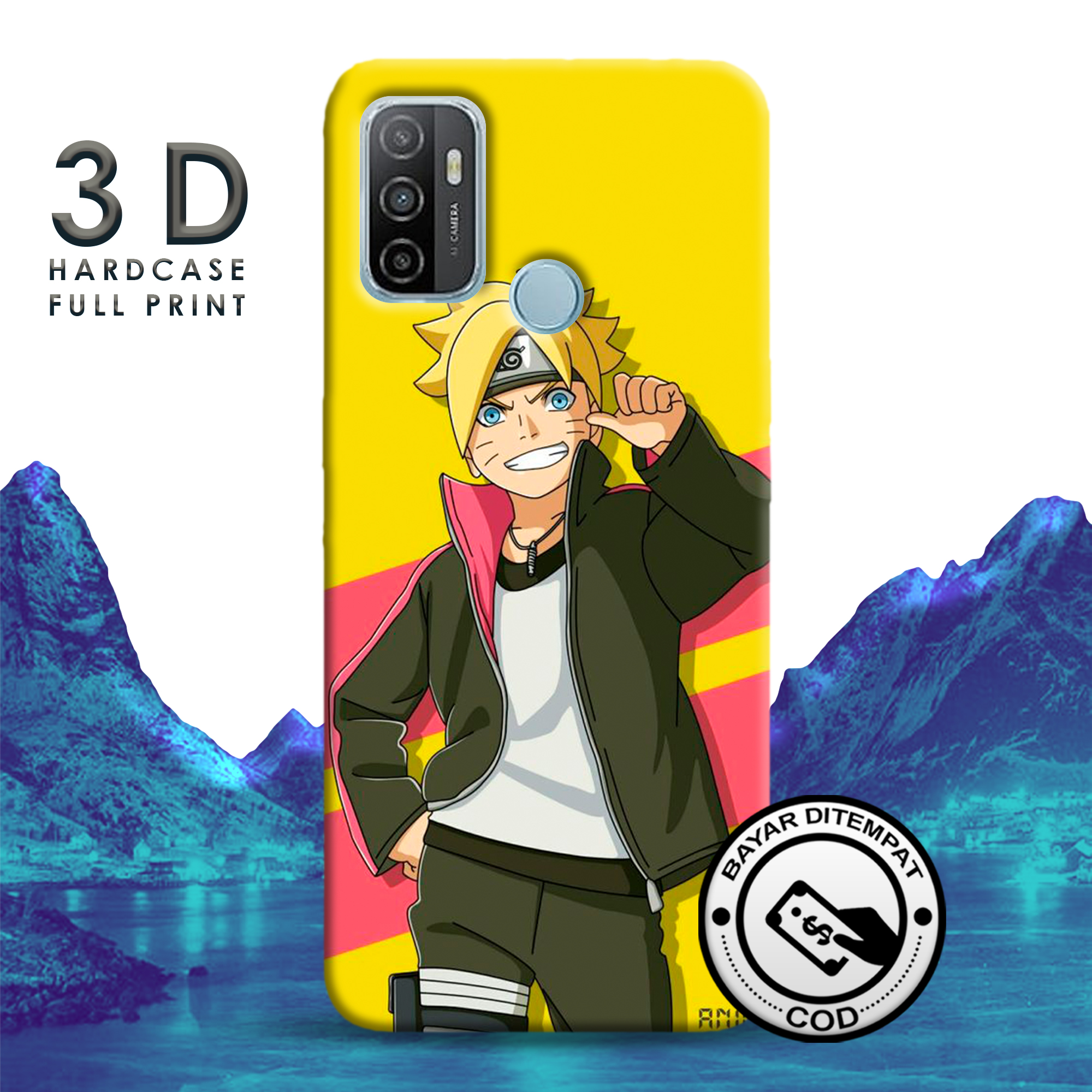 Rou Case Hard Oppo A53 A33 2020 Case Design Cartoon Boruto 3d Cool Case Pay In Place Shopee Philippines