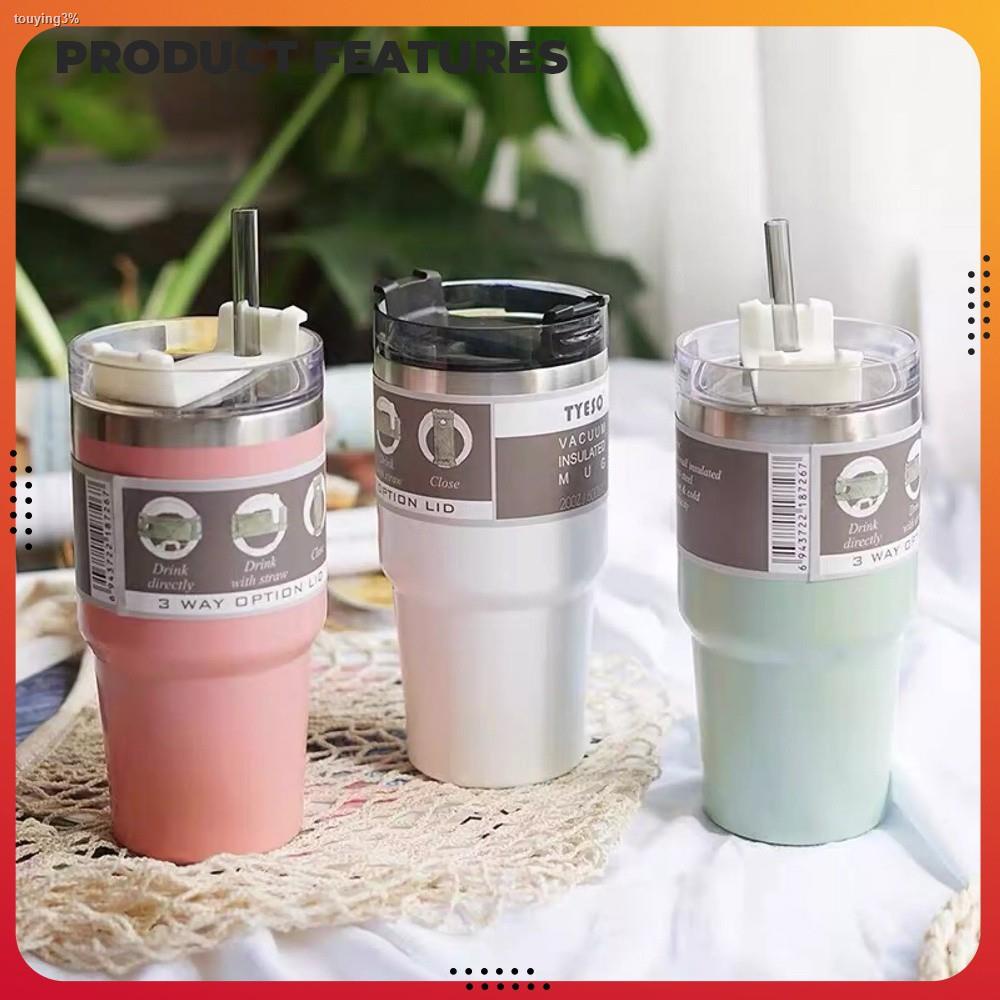 tyeso tumbler KYE vacuum insulated with straw 600ml | 890ml | Shopee ...