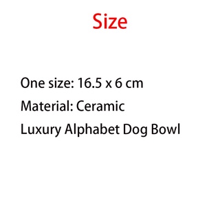 Luxury dog bowl letter designer Pet bowl non slip ceramic dog cat bowl Pets drinking water feeder ou #5