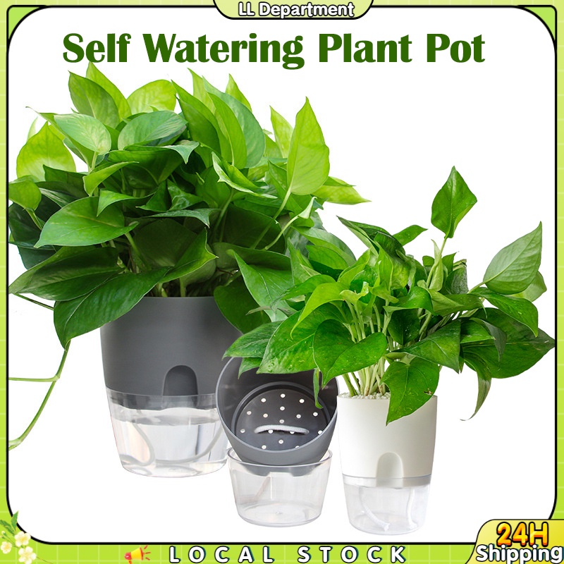 Water Inlet Self Watering Pot Indoor Outdoor Flower Pot Plant Pot