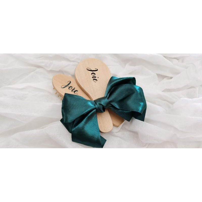 Personalized Small Wooden Hair Brush and Mirror Set Shopee Philippines