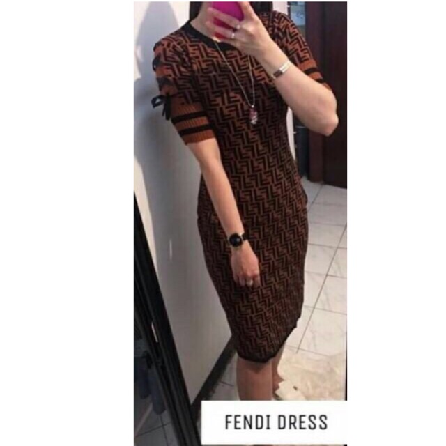 fendi knitted dress