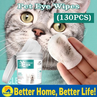 130PCS/Box Pet Eye Wet Wipes Dog Cleaning Paper Towels Cat Tear Stain Gentle Remover