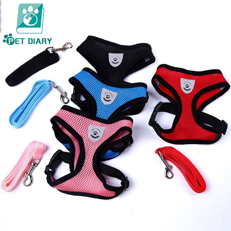 Pets Leash Harness Dog Leash Cat Leash Adjustable Breathable Vest With