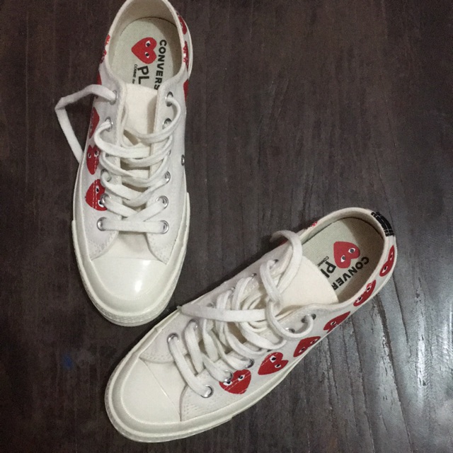 comme de garcon white converse