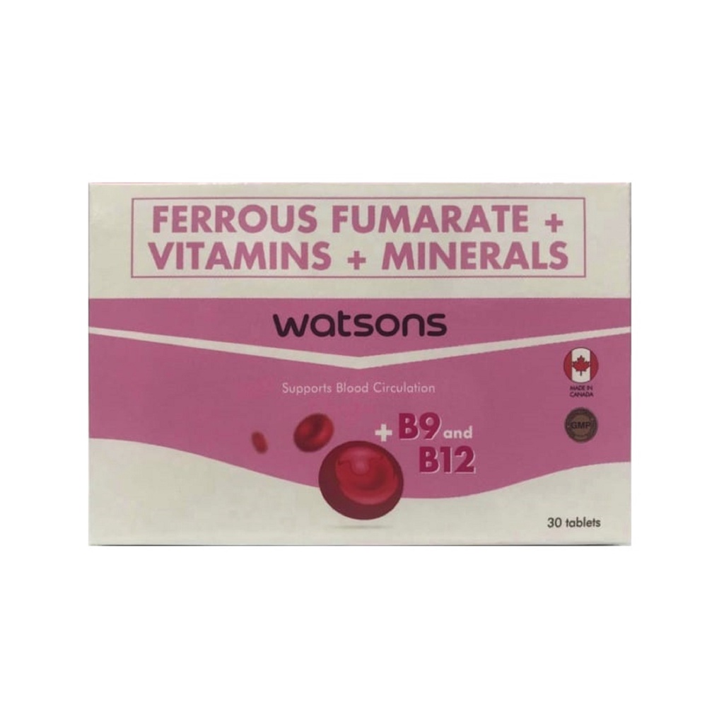 WATSONS Ferrous Fumarate + Vitamins + Minerals 1 Tablet Shopee