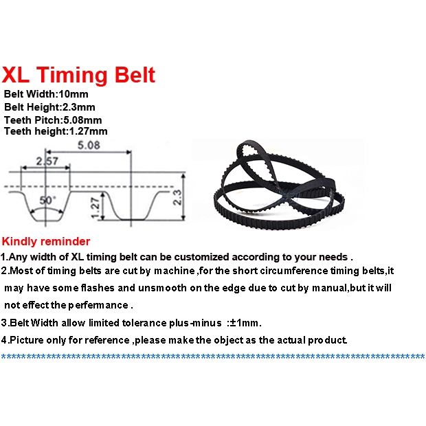 208XL Timing Belt 1/4 Width 