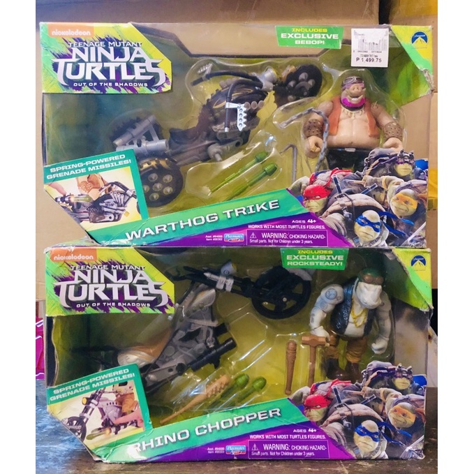 Teenage Mutant Ninja Turtle Rhino Chopper/ Warthog Trike Playset ...