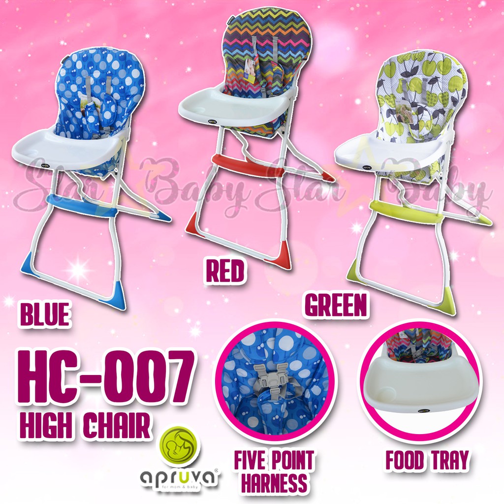 five point harness high chair