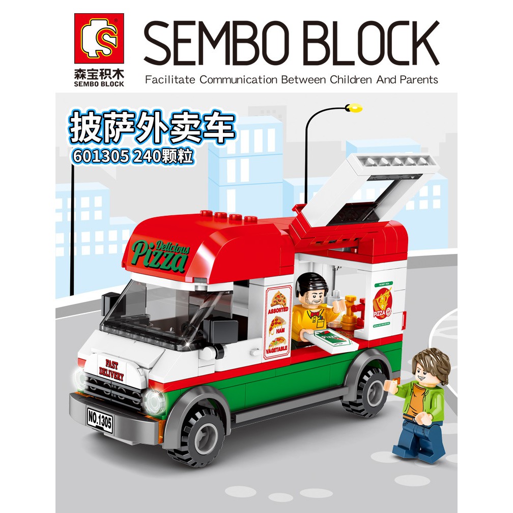 lego pizza car
