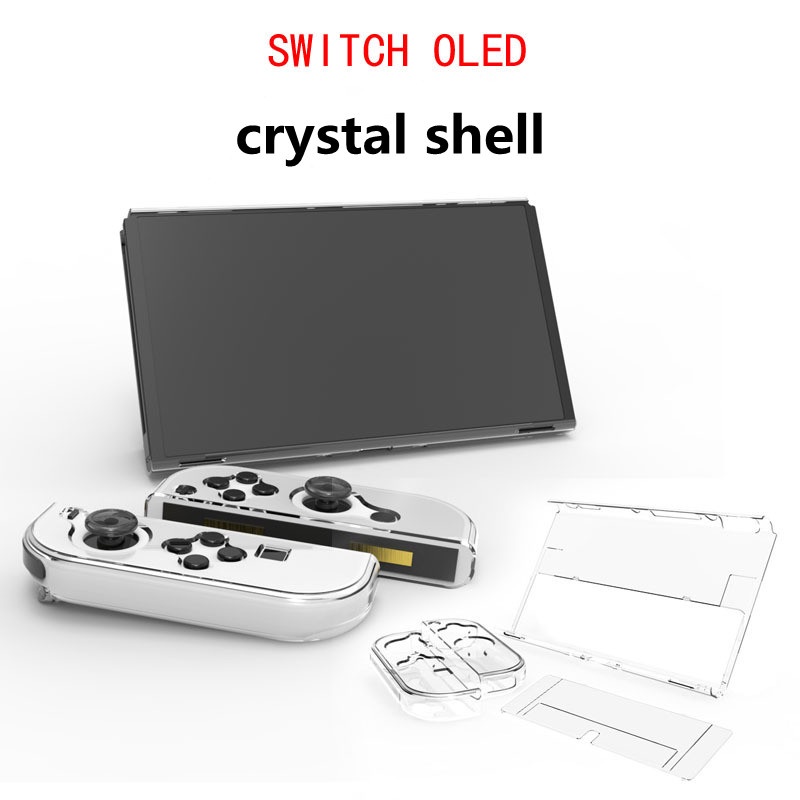 Crystal Case for Nintendo Switch OLED Clear Hard Shell Case for Switch