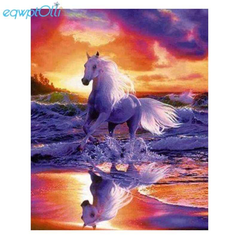 5D Diy Full Drilling Diamond Painting Horse Animal Diamond Embroidery Cross Stitch Home Decoration Full Drilling