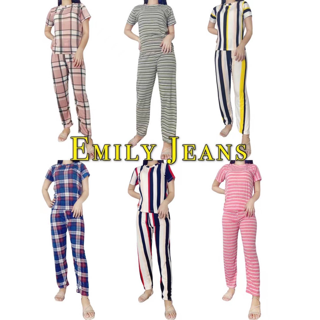 EMILY Terno Pajama Comfy Sleepwear RTW fit to SMALL To XL BESTSELLER