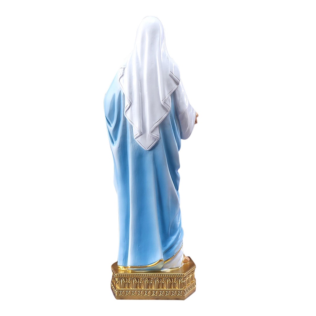 8.66Inch Blessed Virgin Mary Figurine Pastel Color Mother Mary Statue