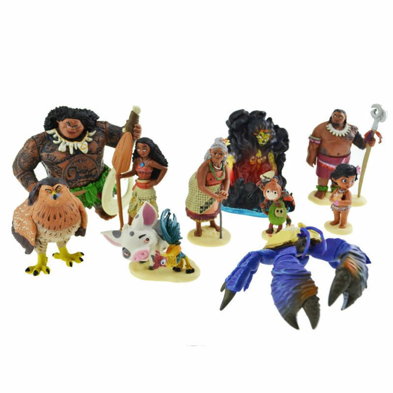 Theallerfordinn Co Uk Toys Hobbies Tv Movie Character Toys Kids 12pcs Moana Princess Cake Topper Action Figures Doll Necklace Toy ay Gift