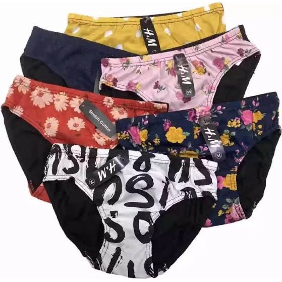 Korean H&M Woman Underwear For Girl Panties 3-6-12 pcs | Shopee Philippines