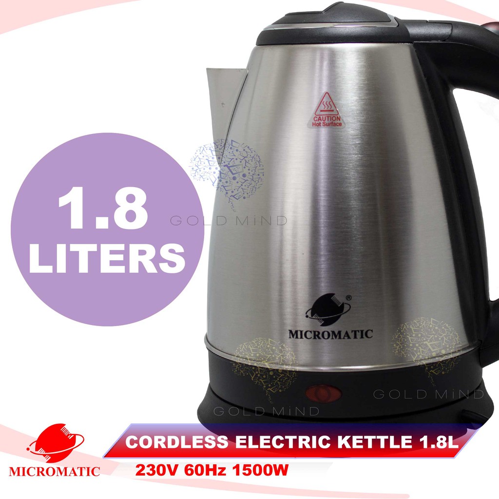 Micromatic Cordless Electric Kettle 1.8 Liters Shopee Philippines