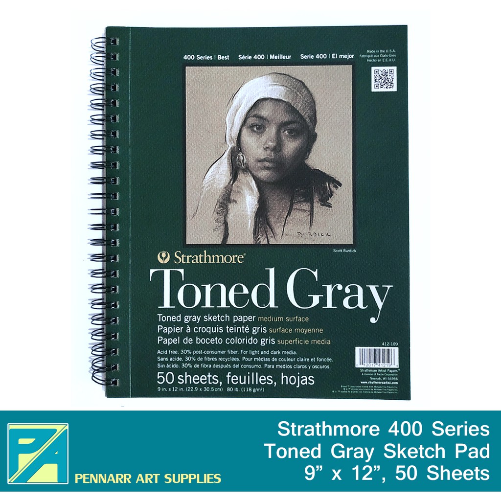 Toned Sketch Pad 50 Sheets 9 inch x 12 inch 