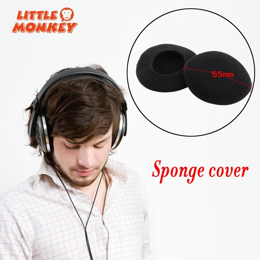8Pcs 4 pairs 55mm 2.15" Headset Headphone Soft Foam Sponge Ear Pads Earbud 