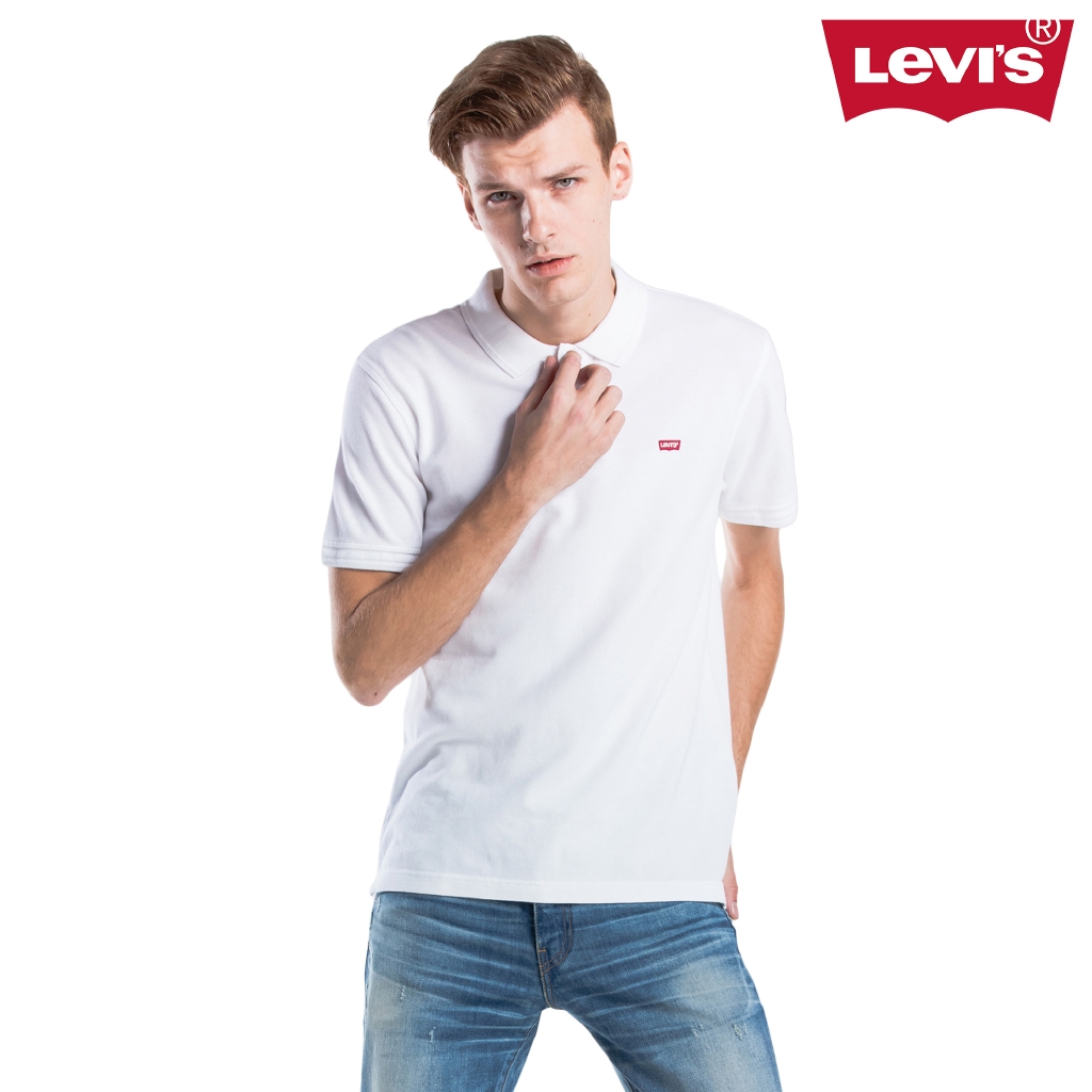 levis white polo shirt