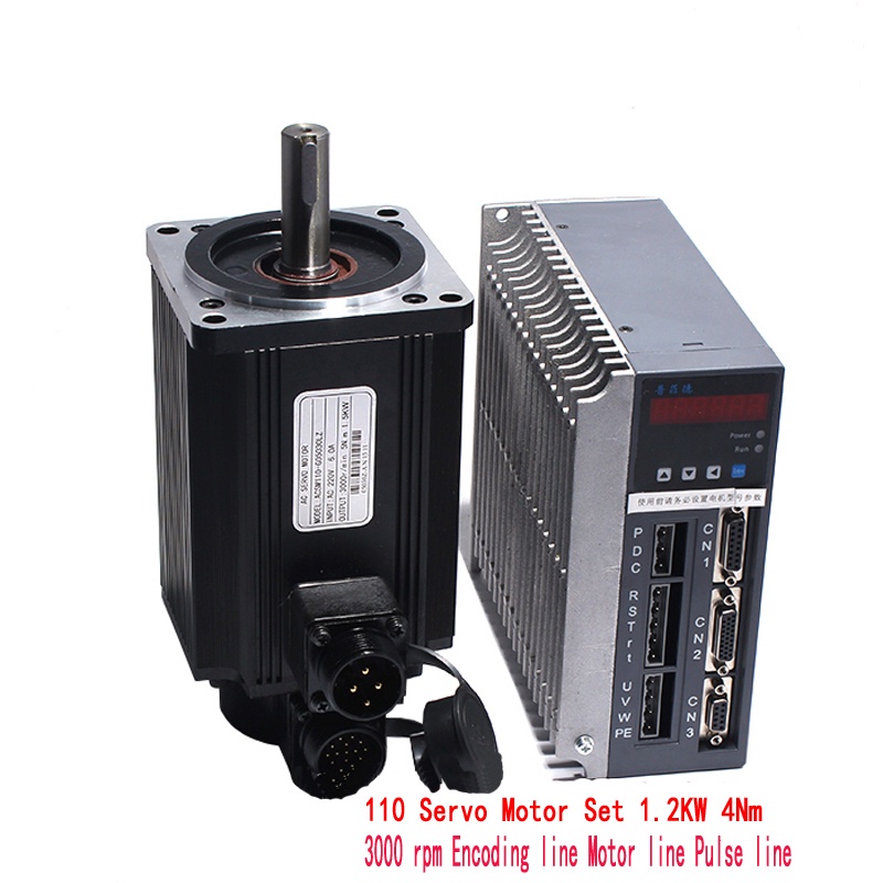 110 Servo Motor System 1 2kw Servo Motor Driver Set 4n With Servo Driver Shopee Philippines