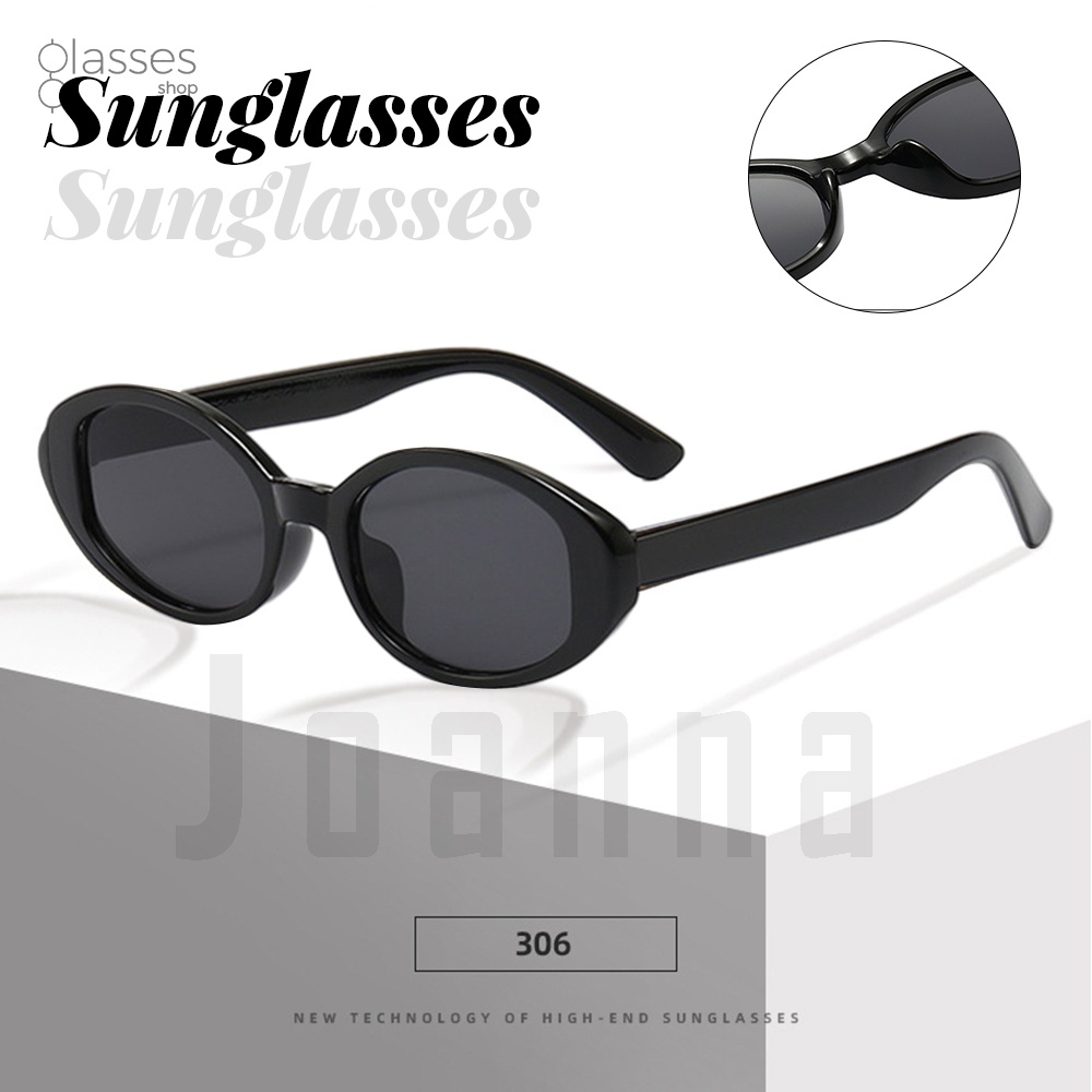 Elliptical Sunglasses Small Frame Aesthetic Sun Protection AntiGlare