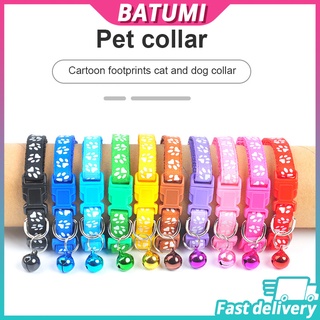 Dog Cat Collar with Bells Pet Adjustable Safety Buckle Collar for Small Pet Puppy Accessories