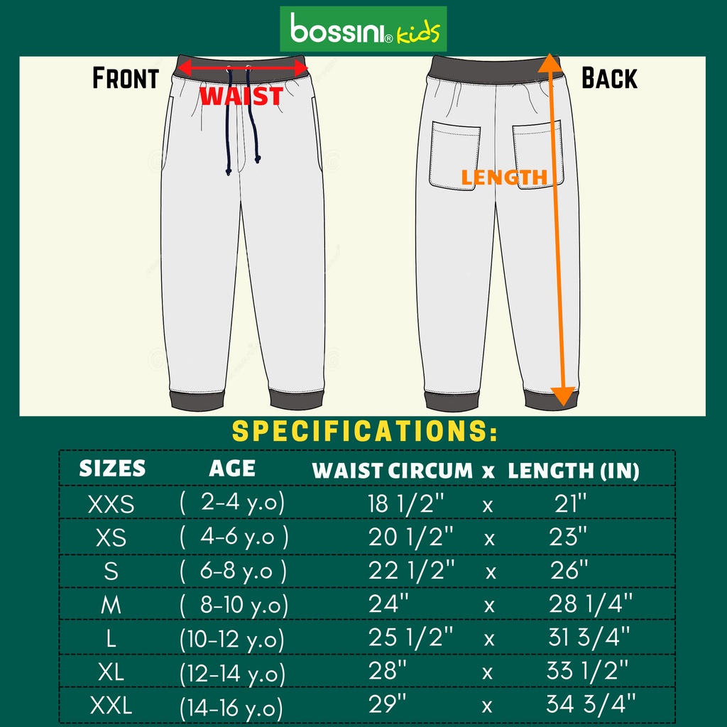 Jogging Pants Size Chart | ubicaciondepersonas.cdmx.gob.mx