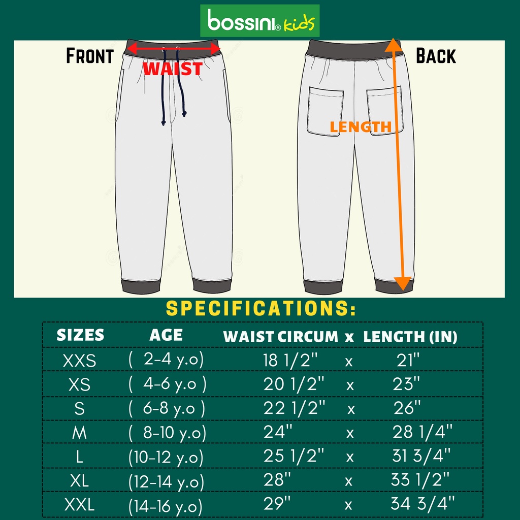 Jogging Pants Size Chart ubicaciondepersonas.cdmx.gob.mx