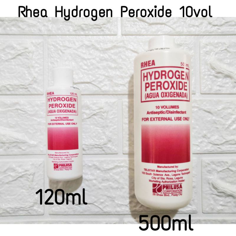 Rhea Hydrogen Peroxide 10vol 120ml 500ml Agua Oxigenada Shopee