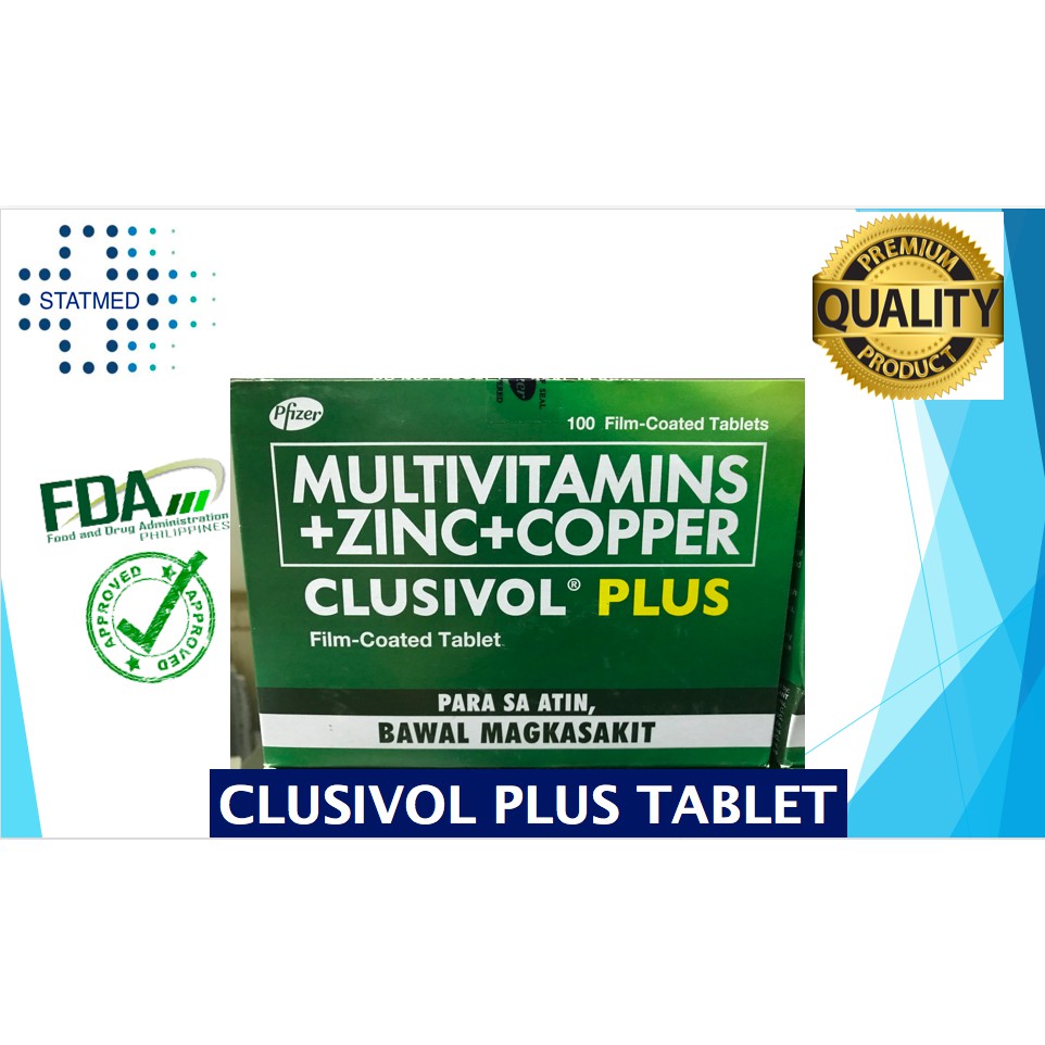 Clusivol Plus Multivitamins + Zinc + Copper Tablet [25 tabs + 1 free