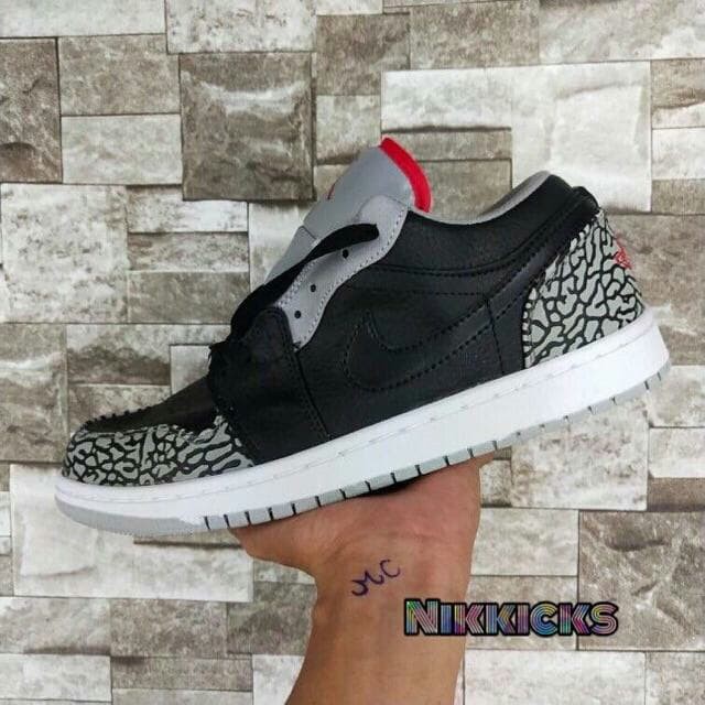 jordan 1 low black cement