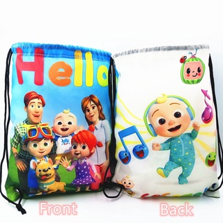 New Arrive Coco melon Sling Bag Party Drawstring Bags Loot bags