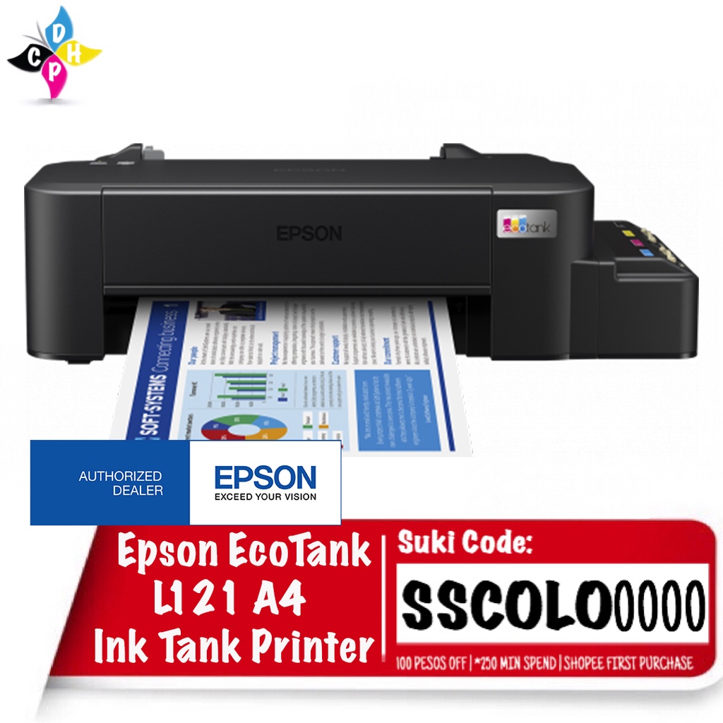 Epson Ecotank L121 A4 Ink Tank Printer Shopee Philippines 5662