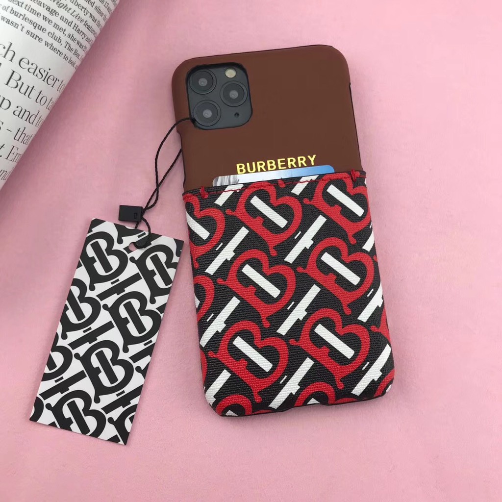 pink burberry phone case