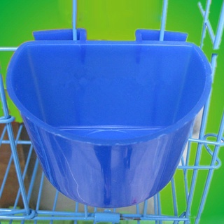 10Pcs Plastic Hanging Feeding Cup Bird Cage Cups Feeding Watering Cup for Poultry Gamefowl Pigeons