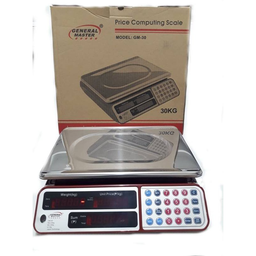 HIGH QUALITY GENERAL MASTER DIGITAL WEIGHING SCALE (TIMBANGAN) 30KGS