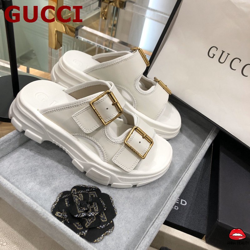 gucci silver platform sandals
