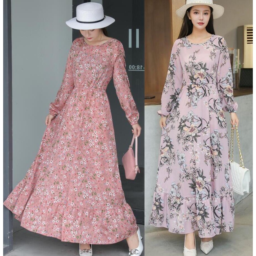 102 NEW KOREAN STYLE MAXI DRESS | Shopee Philippines