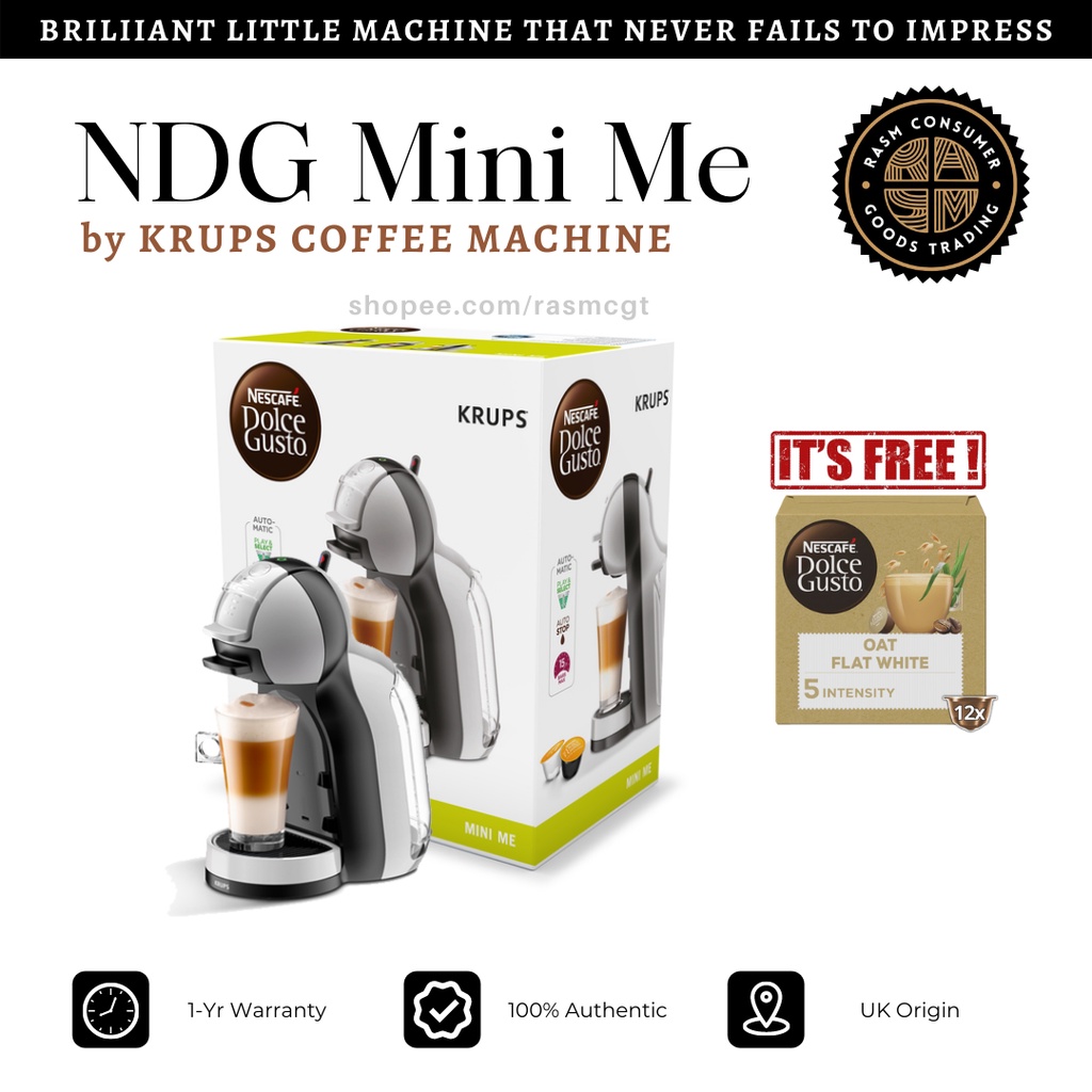 NESCAFE DOLCE GUSTO MINI ME Automatic Coffee Machine by KRUPS (with 1 year local seller warranty