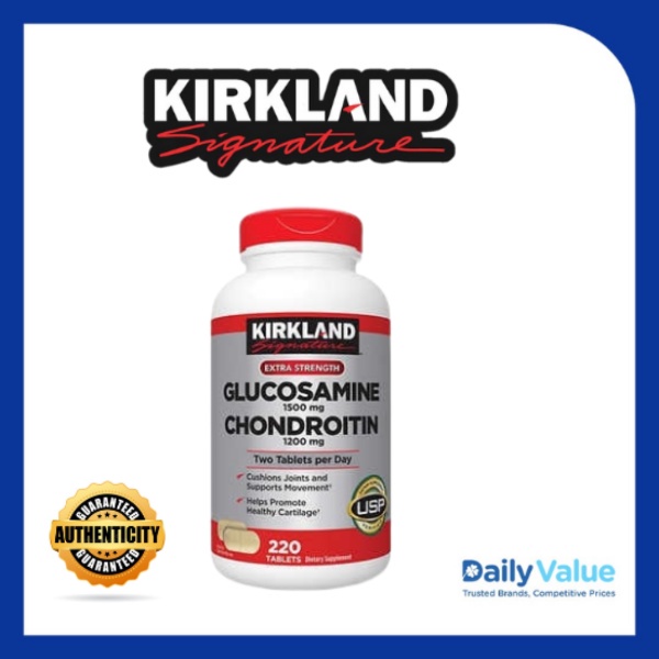 Kirkland Signature Glucosamine & Chondroitin, 220 Tablets Shopee