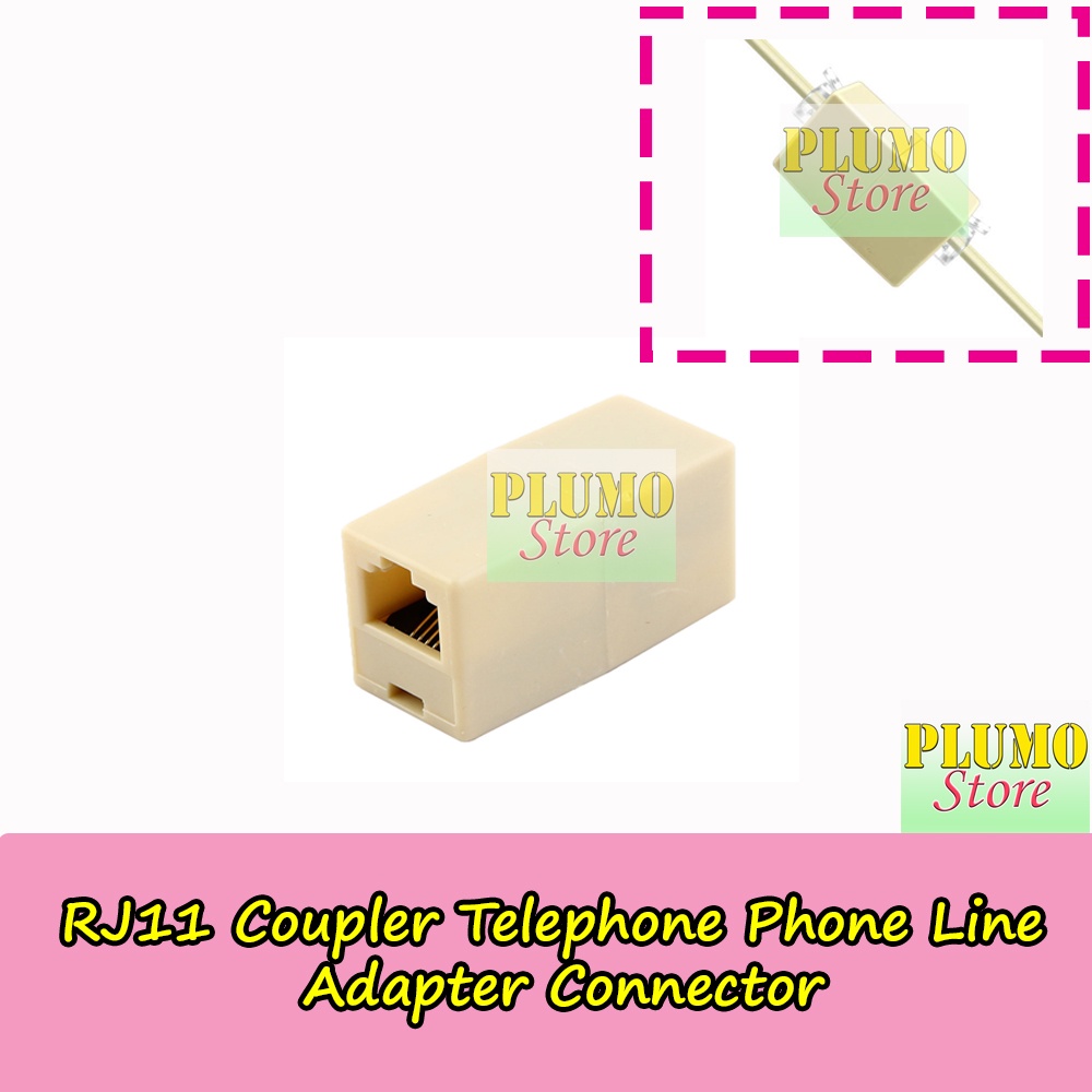 Telephone RJ11 Coupler Phone Line Adapter Shopee Philippines