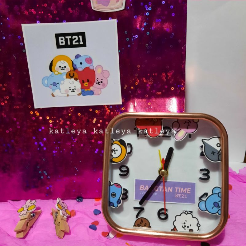 BT21 CLOCK WITH BT21 BAG Shopee Philippines